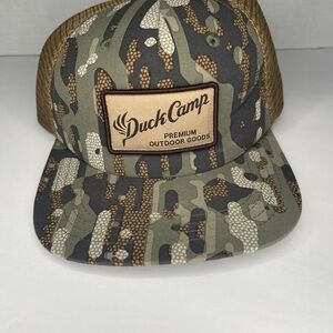 Duck Camp Camo Trucker Hat - Green, Brown, and Tan